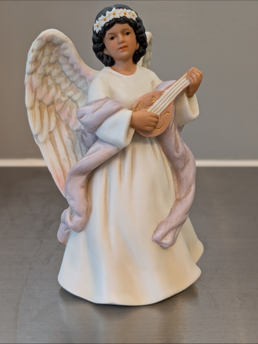 Homco #8867 Angel Figurine with Lute